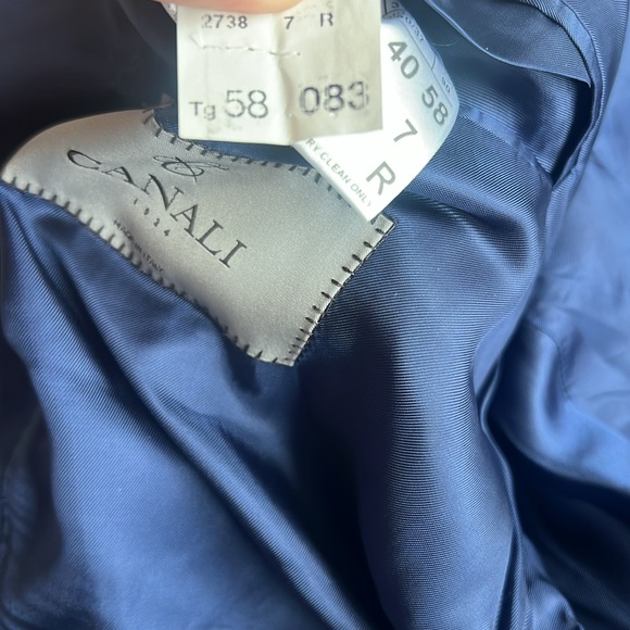 Canali Made in Italy Blue Plaid 100% Wool Suit Euro Size 58 R US Size 48 - Picture 11 of 16